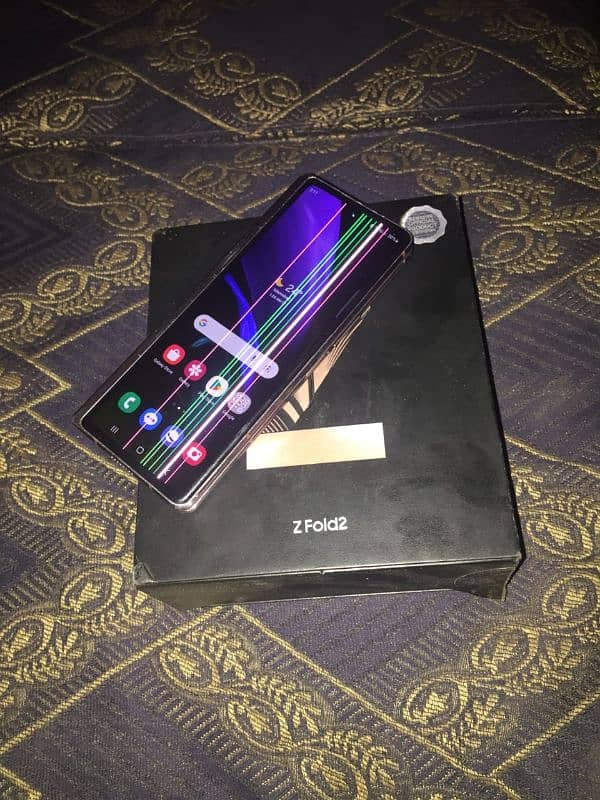 samsung z fold 2 12gb/256gb pta with box exchange possible 03217683721 4