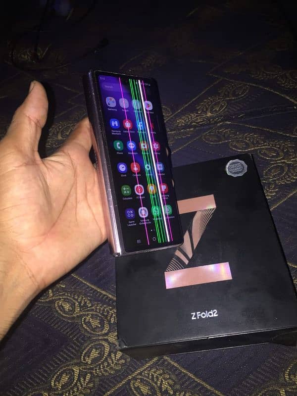 samsung z fold 2 12gb/256gb pta with box exchange possible 03217683721 5