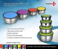 4 PCs important stainless steel bowls