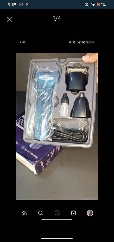 Shaving Machine Km-6330 3 In Rechargeable Removal machine for men 1