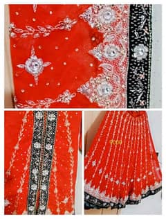 bridal lehnga open shirt style