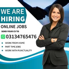 Male and Female Staff needed for Office working and Online working