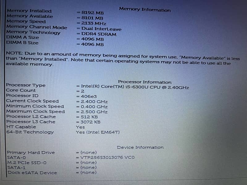 Dell Latitude E5470 Core i5 6th Gen 5