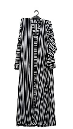 black and white check abaya