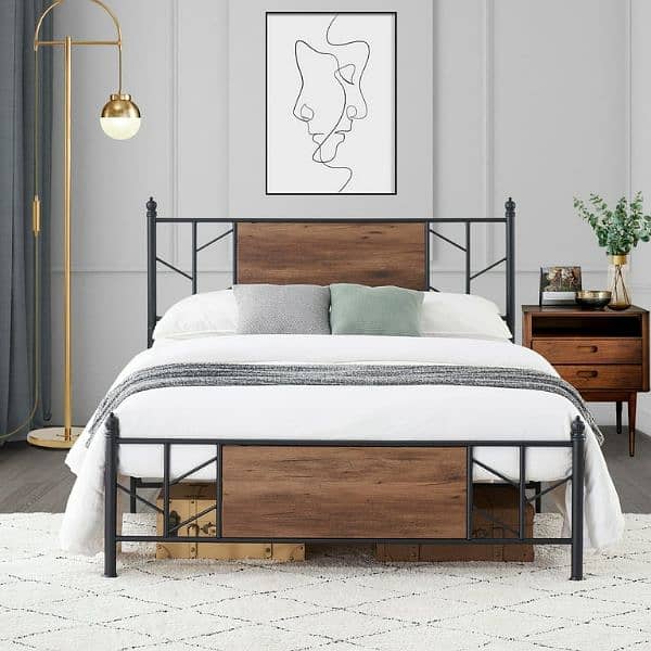 iron bedset | double bed | king bed | steel bed bedroom set 10