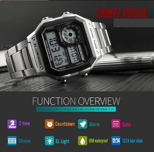 11.11 Big Sale SKMEI Sports Digital Waterproof Fashion Watch For Men 3