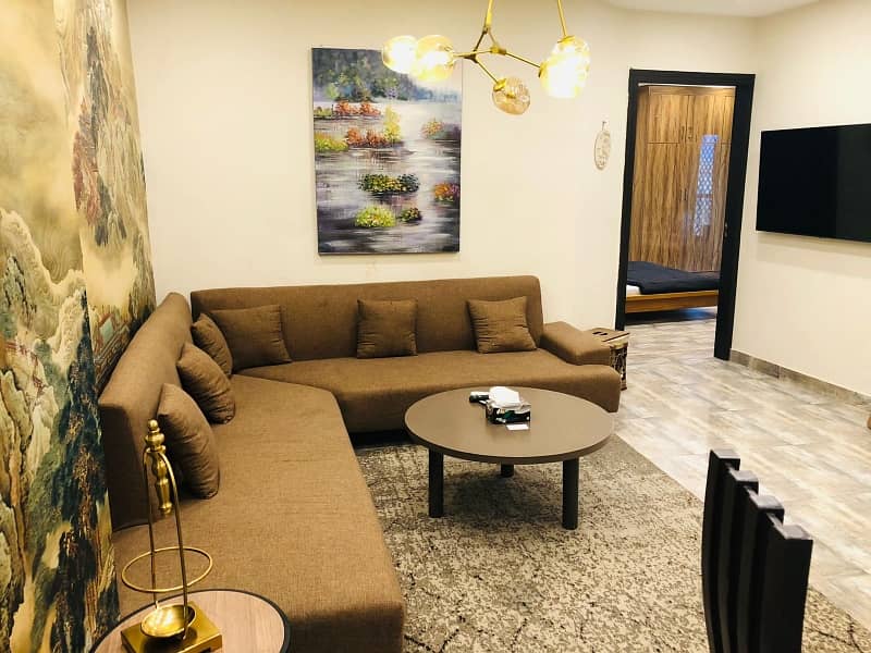 TWO BED ROOMS LUXURY FURNISHED APPARTMENT AVAILABLE FOR RENT IN BAHRIA TOWN PHASE 7 RAWALPINDI 9