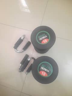 10kg Dumbbells pair with pushup stand