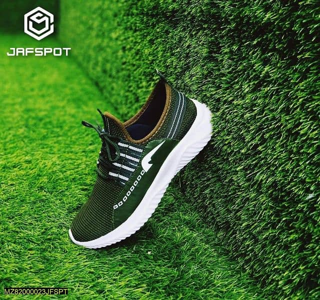 Men Breathable Mesh Training Casual sneakers-JF021,Green 0