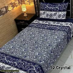 4 PCS CRYSTAL COTTON SINGLE PRINTED BEDSHEET ll Free Delivery