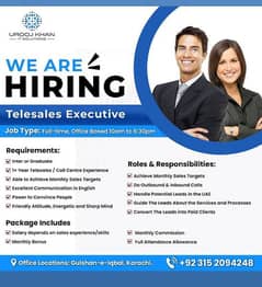 we are hiring male and female staff for our office