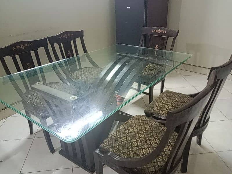 X shaped dining table with 5 chairs 7