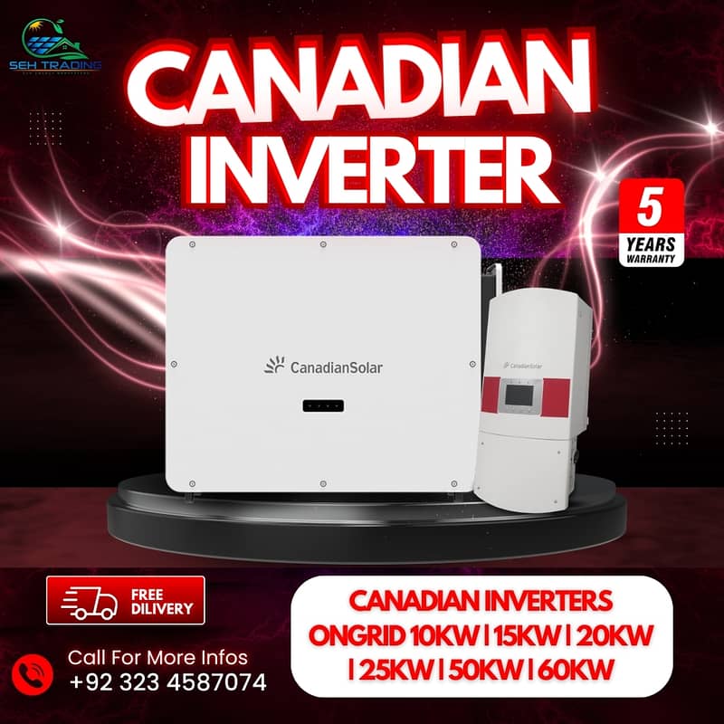 Canadian Solar Inverters | Ongrid | 10KW | 15KW | 20KW | 25KW | 50KW 0