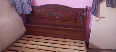 wooden bed