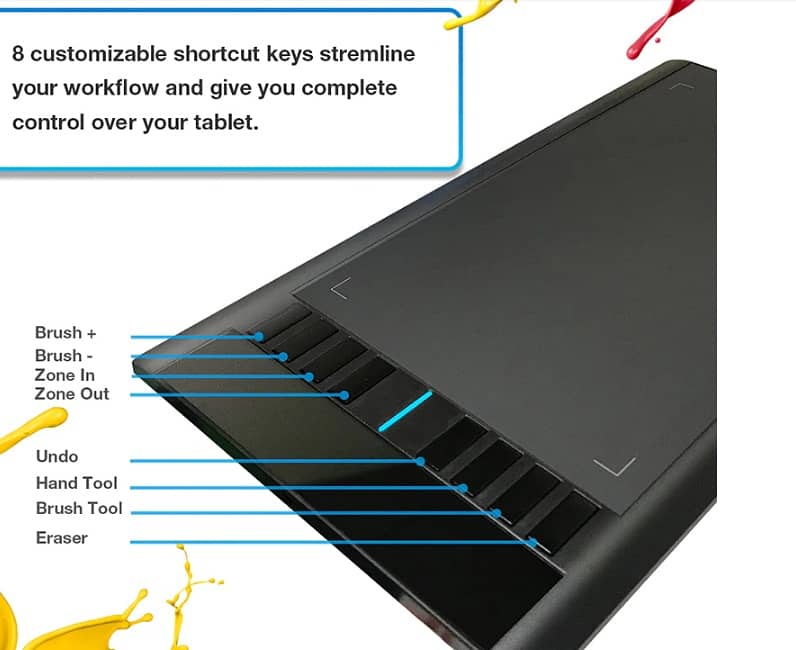 Ugee M708 Upgraded Graphics Drawing Tablet Board with Battery-free Pas 6