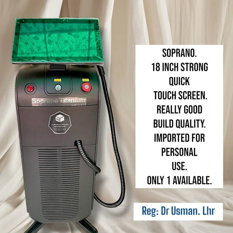 Soprano diode laser hair removal, affordable price, self imported. 1