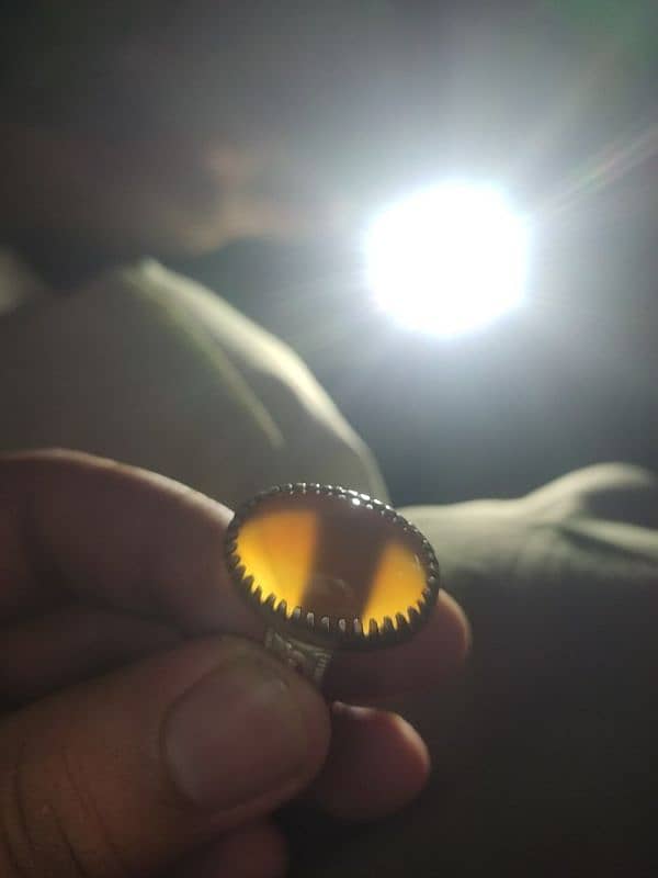 Natural Yemeni Aqeeq Stone Ring 3