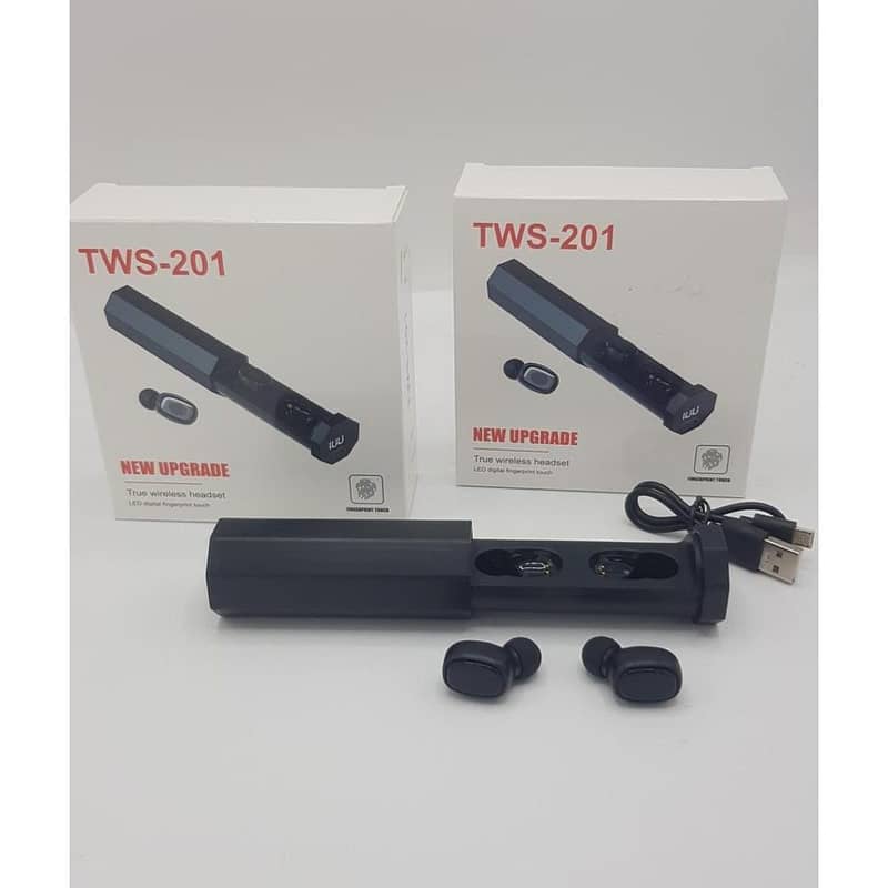 TWS-201 Earbuds Black 1