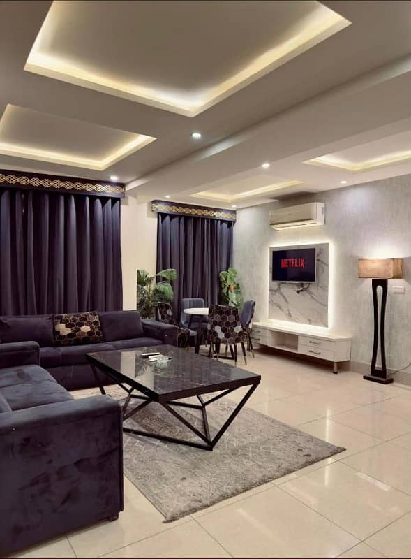 1 Bedroom VIP full furnishe flat for rent per day available in Bahia Town Lahore 5