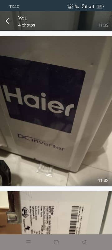 Haier ac new 2month used box pak 2