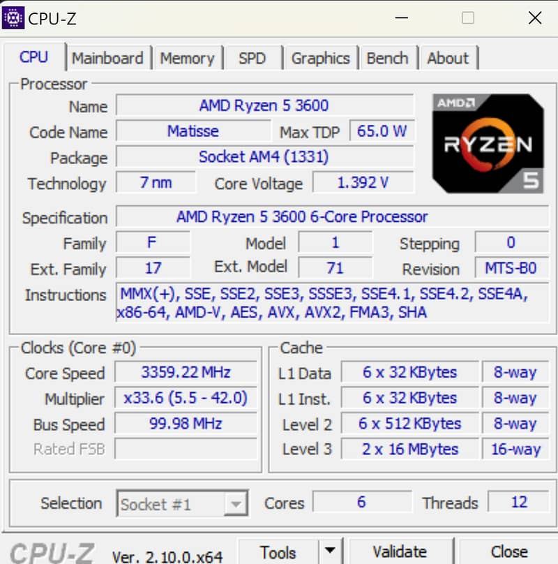 ASROCK B450 Steel Legend and Ryzen 5 3600 5