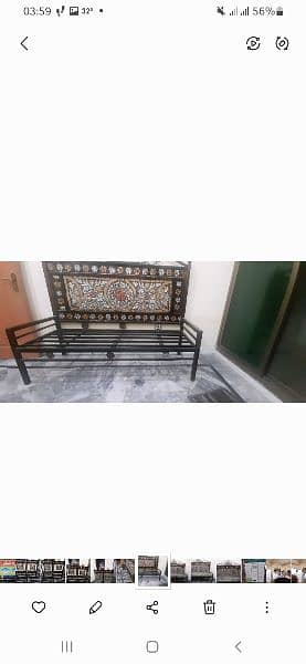 5 seater iron sofa 1