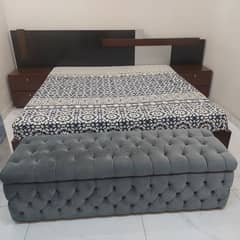 Bed side table dressing | Double bed | Wooden bed | Furniture