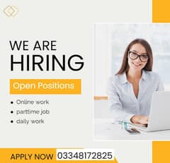 Online Job/Full-Time/Part Time/Home Base Job,  Girls Apply