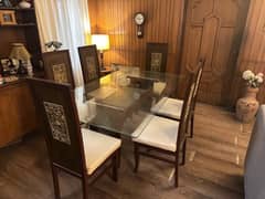 Dinning Table with 6 Chairs (1 Year Used Only)