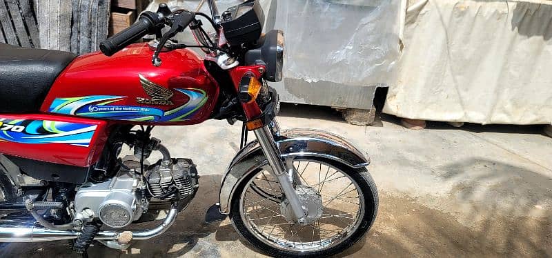 Honda CD70 Model 2024 Karachi Number 7