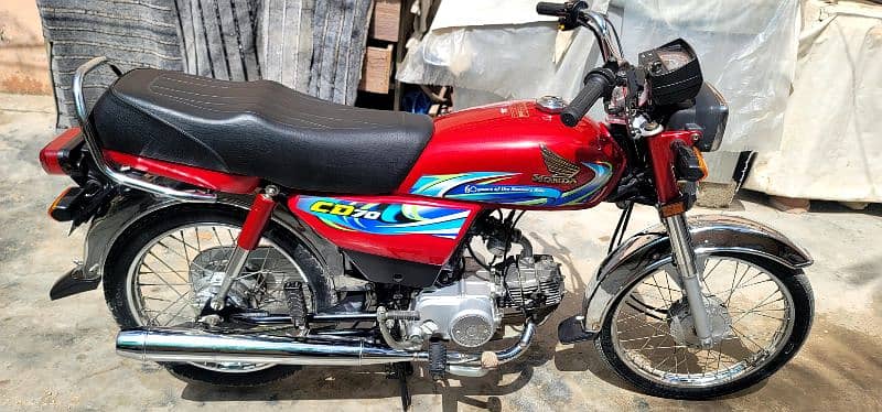 Honda CD70 Model 2024 Karachi Number 10