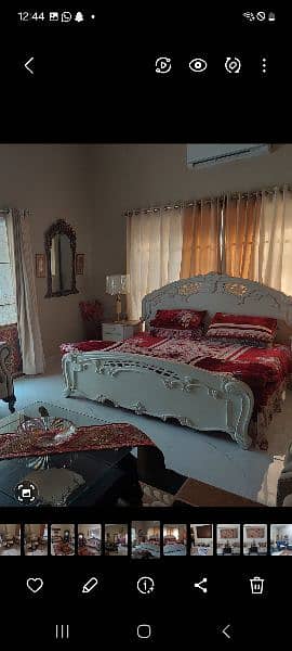 Double bed king size،2 side table،1 dressing 3