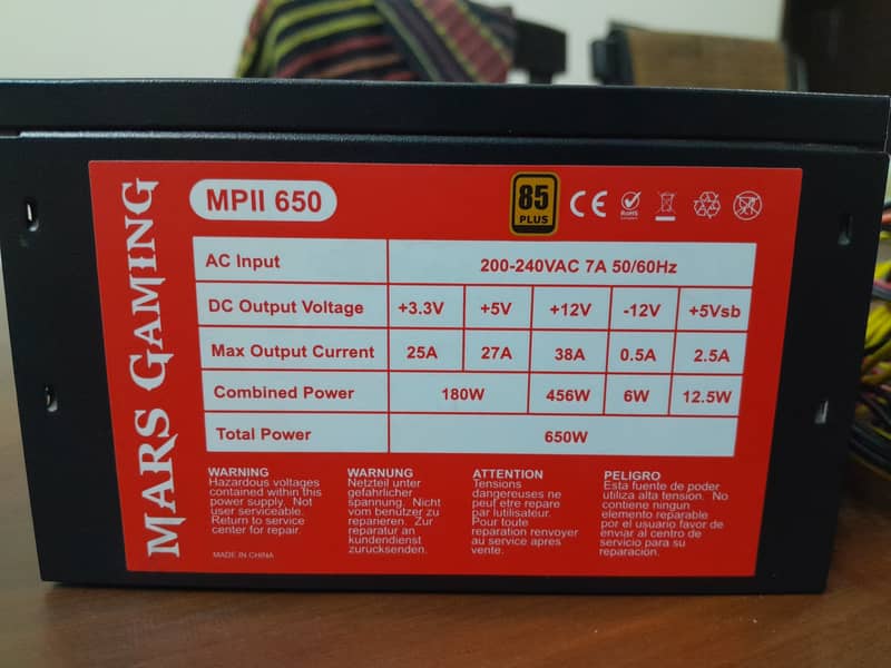 650w Power Supply | Mars Gaming MPII650 | 10/10 Condition 2