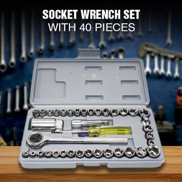 40 pcs socket wrench vehicle tool kit ( home delivery available) 1