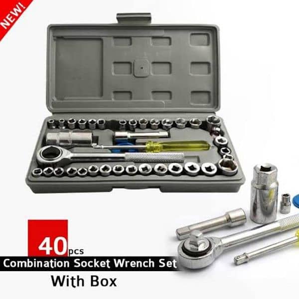 40 pcs socket wrench vehicle tool kit ( home delivery available) 2