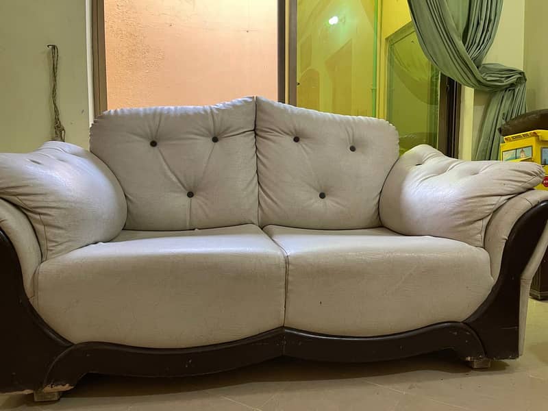 Sofa Set - Off-White Total 6 seats 5