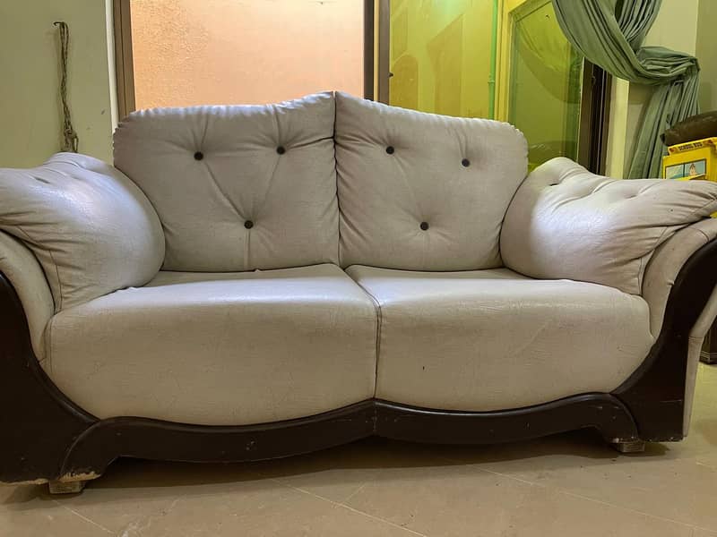 Sofa Set - Off-White Total 6 seats 6