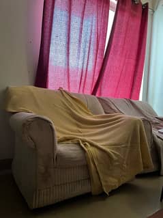 SOFA SET WITH BLANKETS