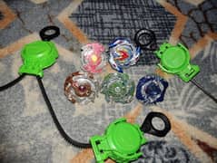 Original Takara Tomy 5x Burst BeyBlade with 3 launchers