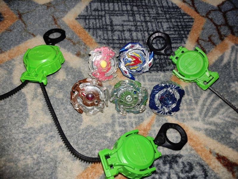 Original Takara Tomy 5x Burst BeyBlade with 3 launchers 0