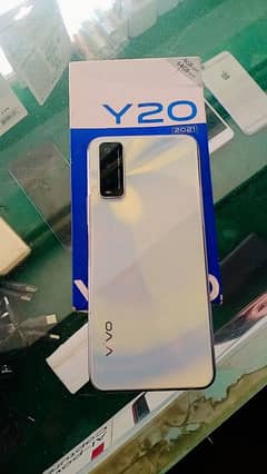 Vivo Y20 with box and charger.