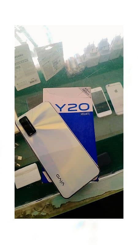 Vivo Y20 with box and charger. 5