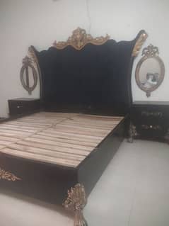 double bed for sale velvet black