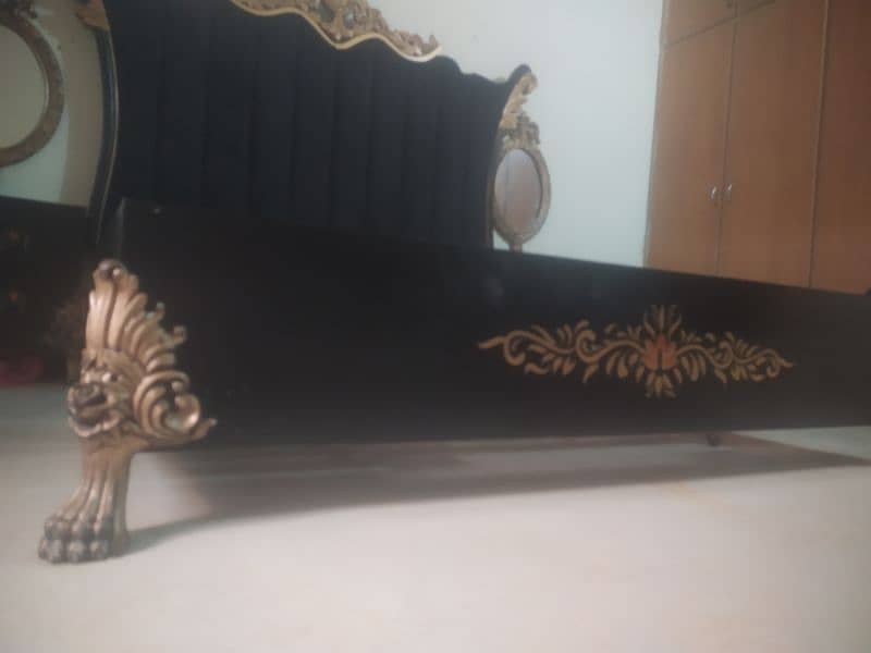 double bed for sale velvet black 2