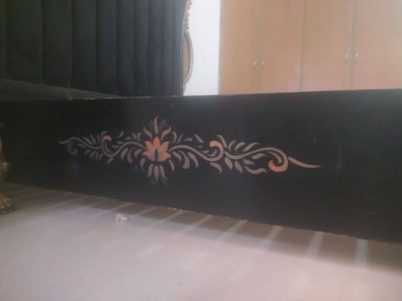 double bed for sale velvet black 3