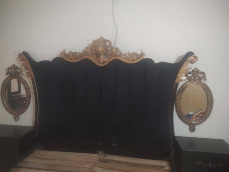 double bed for sale velvet black 4