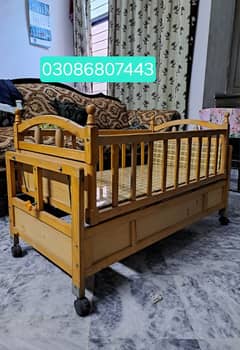 baby cot complete wooden