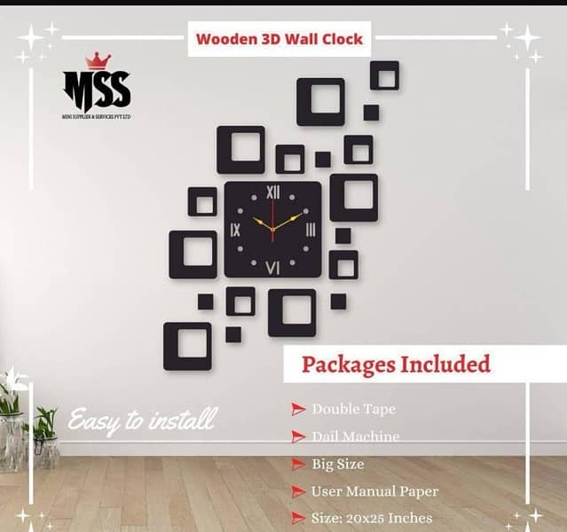 Analog stylish wooden wall 0