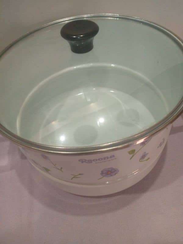 9liter milk enamel coated pot 0