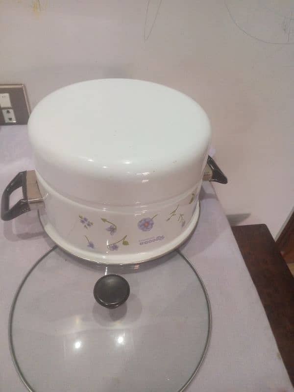 9liter milk enamel coated pot 3